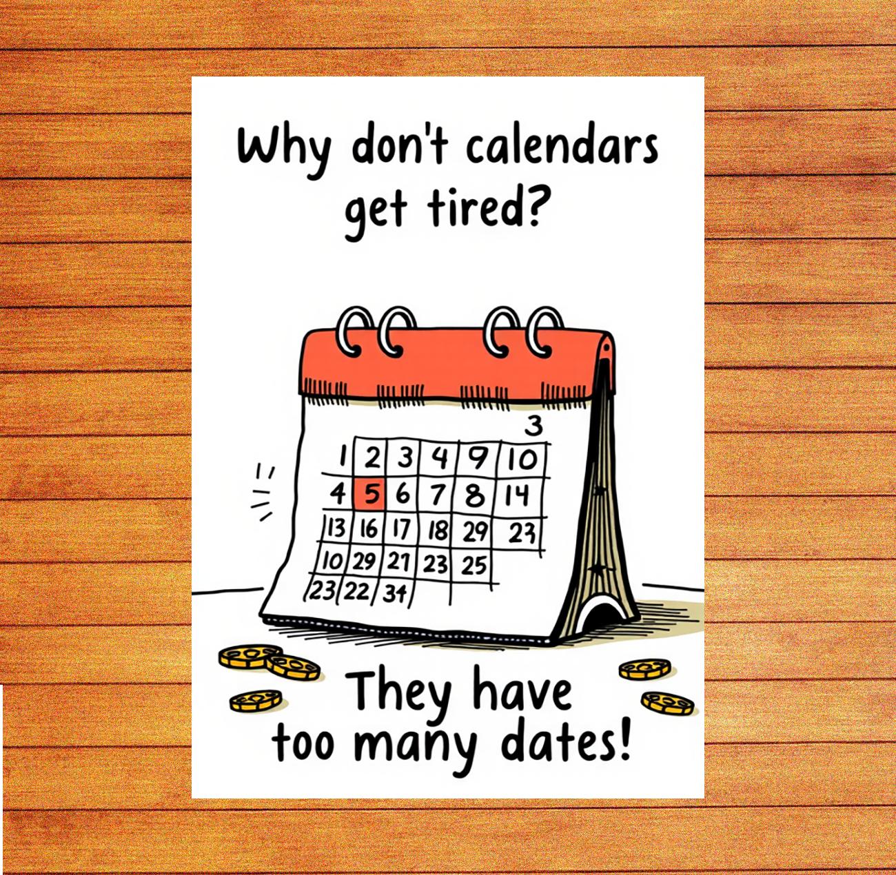 Why dont calendars get tired They have too many dates