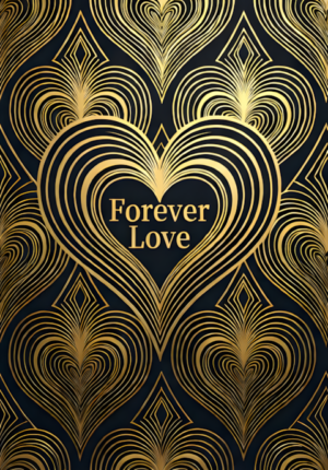 Art Deco Forever Love Elegant Print