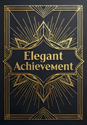 Art Deco Inspired Elegant Achievement Art