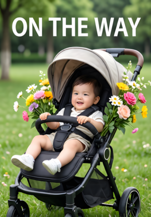 Baby Carriage With Flowers
