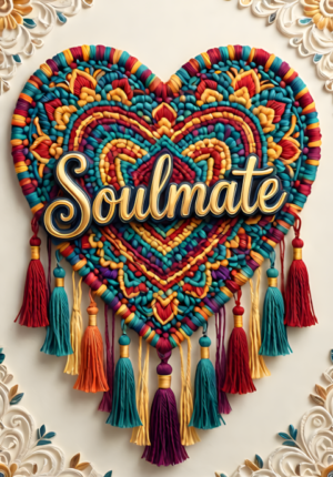 Boho Macrame Soulmate Art Print