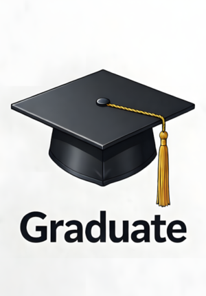 Clean Minimalist Graduate Modern Art Print