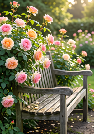 Climbing Roses Bench