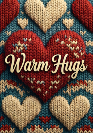 Cozy Knit Warm Hugs Valentines Art