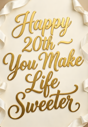 Cream Background With Gold Script