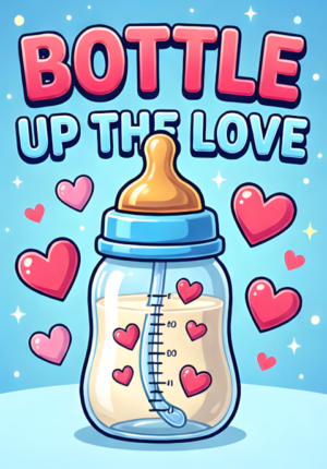 Cute Baby Bottles With Hearts