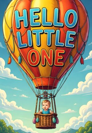 Cute Hot Air Balloon Carrying Baby