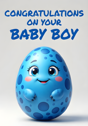Cute Blue Dinosaur Eggs