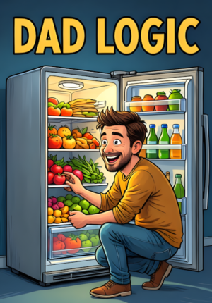 Dad Logic Dad Opening The Refrigerator Repeatedly Hoping Something New Has Appeared Inside