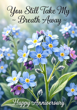 Delicate Watercolour Forget Me Nots