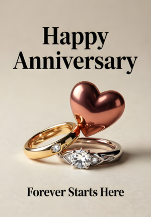Elegant Minimalist With Hearts And Rings