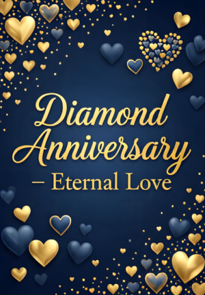 Elegant Navy And Gold With Subtle Hearts