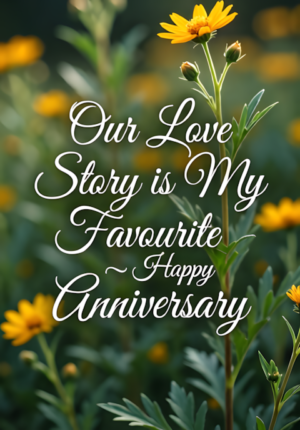 Elegant Script Over Botanical Background