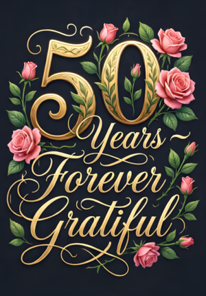Elegant Typography With Soft Rose Accents