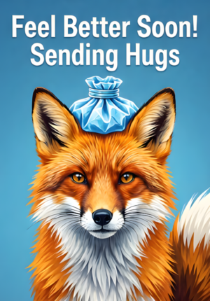 Fox With Ice Pack
