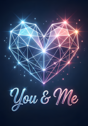 Geometric Line You And Me Modern Print