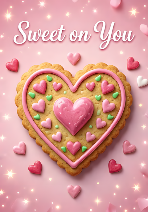 Heart Cookies Sweet On You Valentine Art