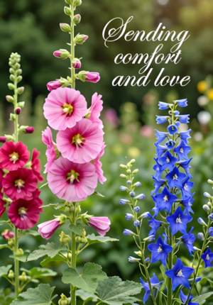 Hollyhocks Comfort Love