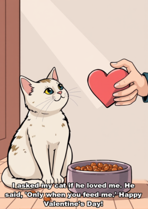 I Asked My Cat If He Loved Me He Said Only When You Feed Me