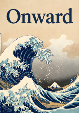 Japanese Modern Onward Graduation Illustration