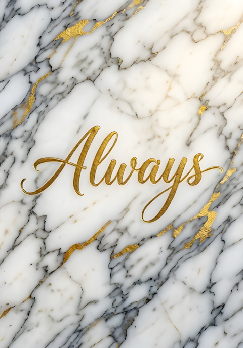 Luxury Marble Always Valentines Print