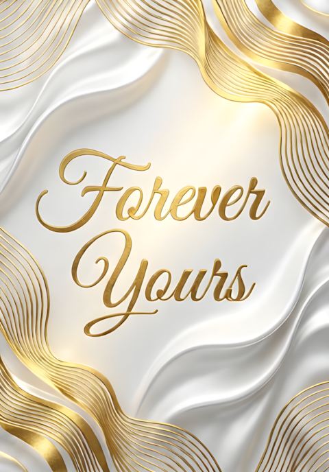 Luxury White Gold Forever Yours Print
