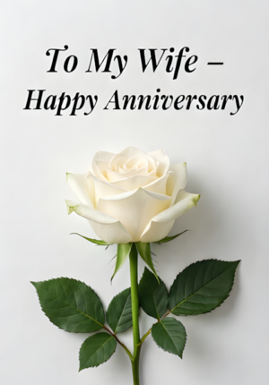 Minimalist White With Single Elegant Rose