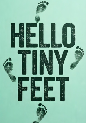 Mint Background Tiny Footprints
