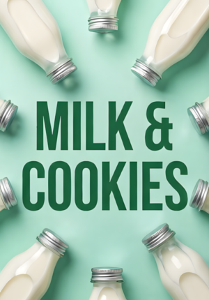 Mint Green Background Floating Milk Bottles