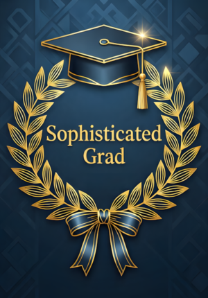 Modern Art Deco Sophisticated Grad Art
