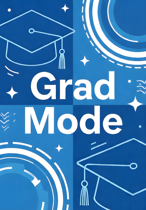 Modern Flat Design Grad Mode Print