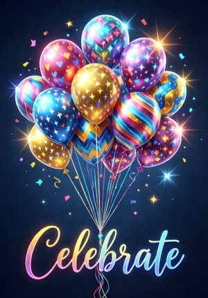 Modern Floating Celebrate Graduation Art