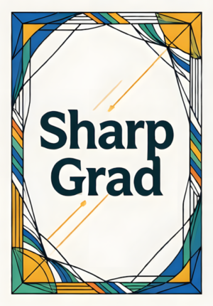 Modern Geometric Sharp Grad Illustration