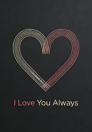 Modern Minimalist I Love You Always Print