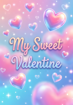 Pastel Gradient My Sweet Valentine Print