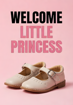 Pastel Pink Background With Little Shoes