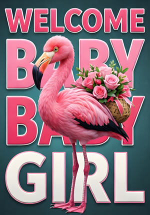 Pink Stork With Bundle
