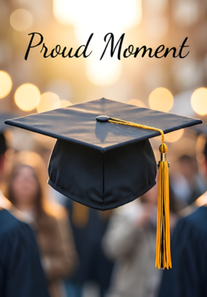 Premium Realistic Proud Moment Graduation Art