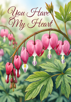 Romantic Watercolor You Have My Heart Illustration
