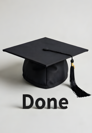 Scandinavian Minimalist Done Graduation Print