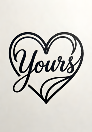 Scandinavian Minimalist Yours Heart Print
