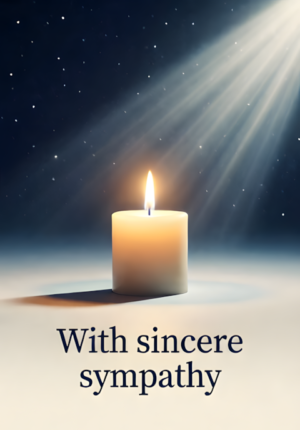 Sincere Sympathy Candle