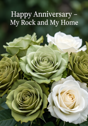 Soft Sage Green With Olive And White Roses