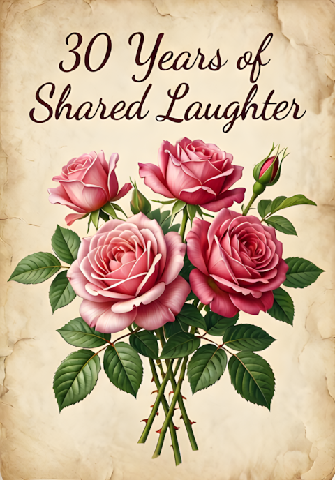 Vintage Style Soft Illustration With Roses