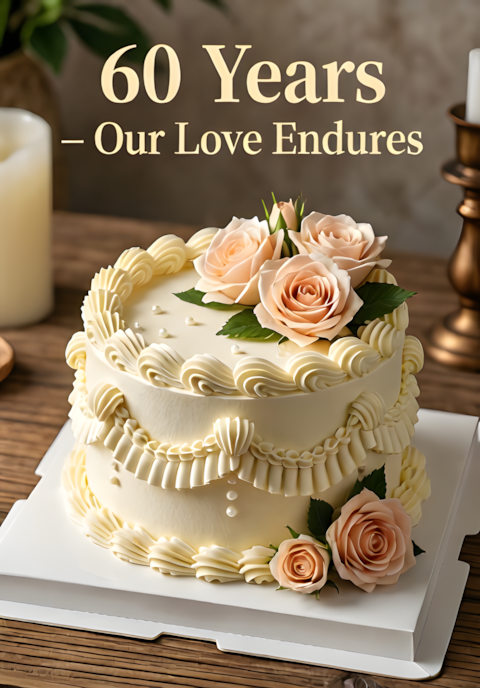 Vintage Cream With Lace And Roses