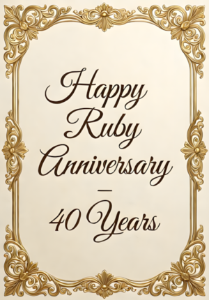 Warm Ivory With Gold Filigree Border