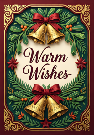 Warm Wishes Mistletoe And Bells Arrangement