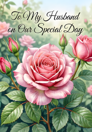 Watercolour Roses In Soft Pinks