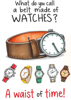 What Do You Call A Belt Made Of Watches A Waist Of Time!