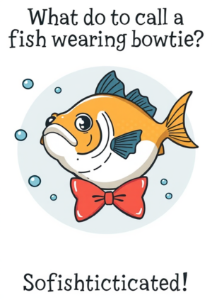 What Do You Call A Fish Wearing A Bowtie Sofishticated!